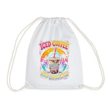 Café glacé et soleil - Sac de sport léger - blanc - Devant