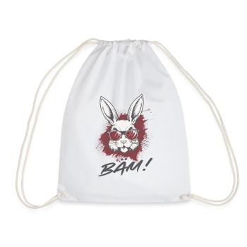 Cool Bunny BÄM Statement Statement Drôle - Sac de sport léger - blanc - Devant