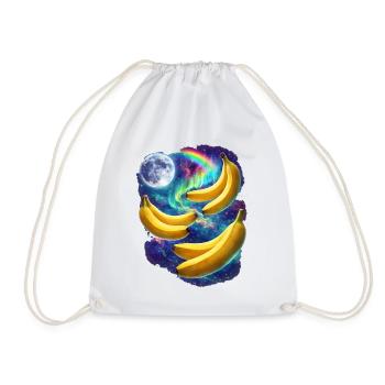 Cosmic banana landscape - Drawstring Bag - white - Front