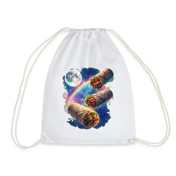 Kosmos Burrito Galaxy - Drawstring Bag - white - Front