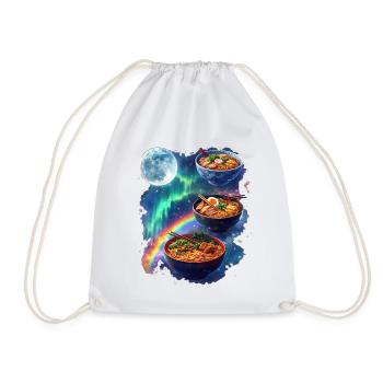 Galactic Ramen Bowls - Drawstring Bag - white - Front
