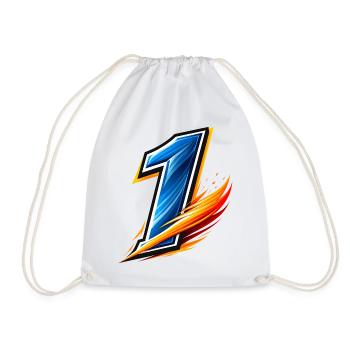 Number 1 Shirt Football Jersey Number Sport - Drawstring Bag - white - Front
