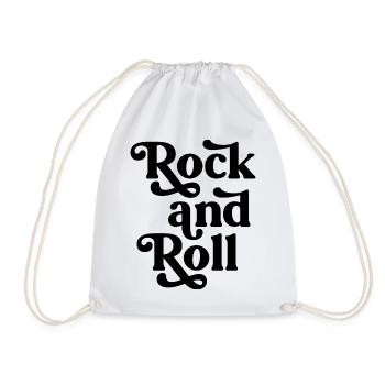 Conception typographique vintage rock and roll - Sac de sport léger - blanc - Devant