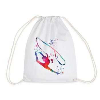 Gymnaste avec fanfare Gymnastique rythmique - Sac de sport léger - blanc - Devant
