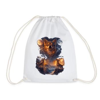 Chihuahua two moons - Drawstring Bag - white - Front