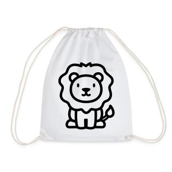 lion - Sac de sport léger - blanc - Devant