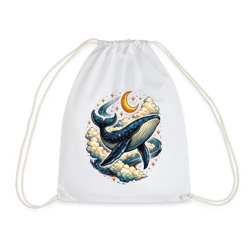 Baleine Céleste dans les Nuages - Sac de sport léger - blanc - Devant