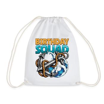 Birthday Squad Beach Sommer-Kreuzfahrtanker - Turnbeutel - Weiß - Vorne