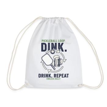Joueur drôle de pickleball Dink Drink Répéter Jouer - Sac de sport léger - blanc - Devant