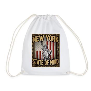 Statue de la Liberté de New York Vintage USA - Sac de sport léger - blanc - Devant