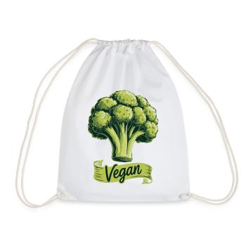 Vegan T-Shirt Brokkoli Veganer Lifestyle Ernährung - Turnbeutel - Weiß - Vorne