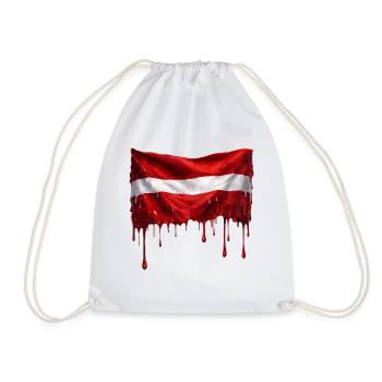 Lettische Flagge bunte Farbe - Turnbeutel - Weiß - Vorne