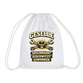 Geselle Gesellenprüfung bestanden Ausbildung - Turnbeutel - Weiß - Vorne