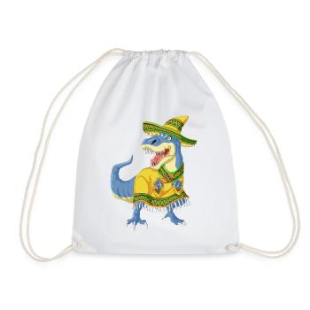T-shirt Dinosaur Cinco Fiesta - Sac de sport léger - blanc - Devant