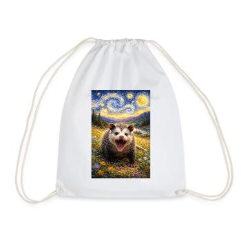 Nuit étoilée d’opossum - Sac de sport léger - blanc - Devant