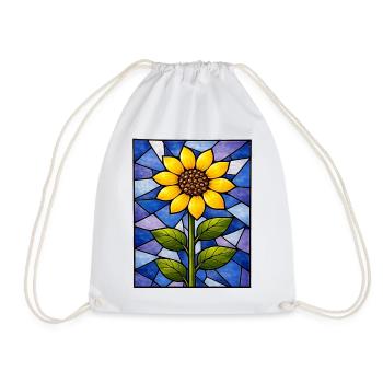 Yellow Sunflowers Flowers Sunflower Graphics - Drawstring Bag - white - Front