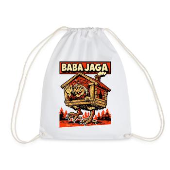 Baba Jaga Slavic Witch Legend - Drawstring Bag - white - Front