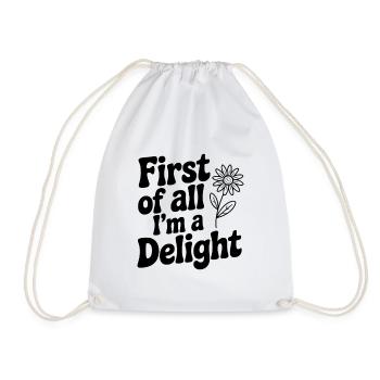 Tout d’abord, je suis un vrai plaisir - Sac de sport léger - blanc - Devant
