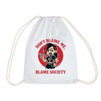 Ne blâme pas Me blâme Punk de la société - Sac de sport léger - blanc - Devant