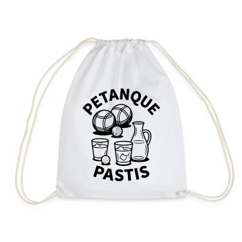 Petanque Pastis Boule Ball Sport - Drawstring Bag - white - Front