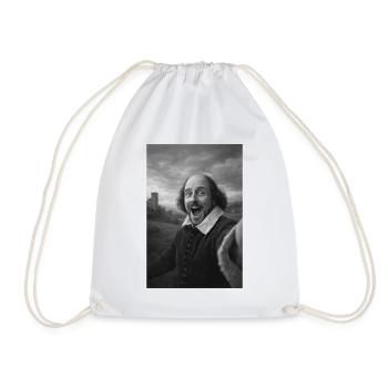 William Shakespeare Selfie - Drawstring Bag - white - Front