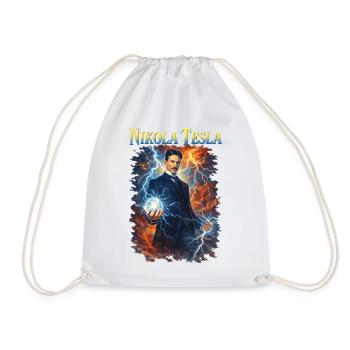 Nikola Portrait - Drawstring Bag - white - Front