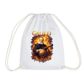 Portrait of Galileo Galilei - Drawstring Bag - white - Front