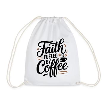 La foi alimentée par le café Le dicton chrétien du café - Sac de sport léger - blanc - Devant
