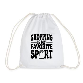 Le shopping est mon sport préféré - Sac de sport léger - blanc - Devant