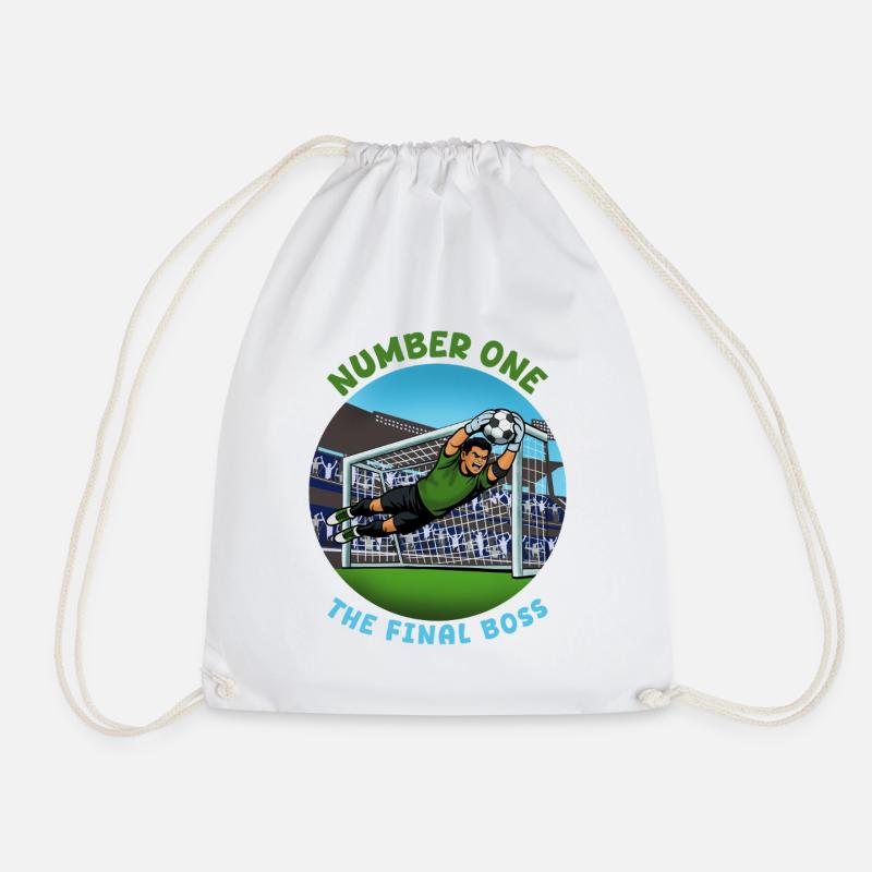 Nummber One Finalboss: Torwart - Drawstring Bag - white