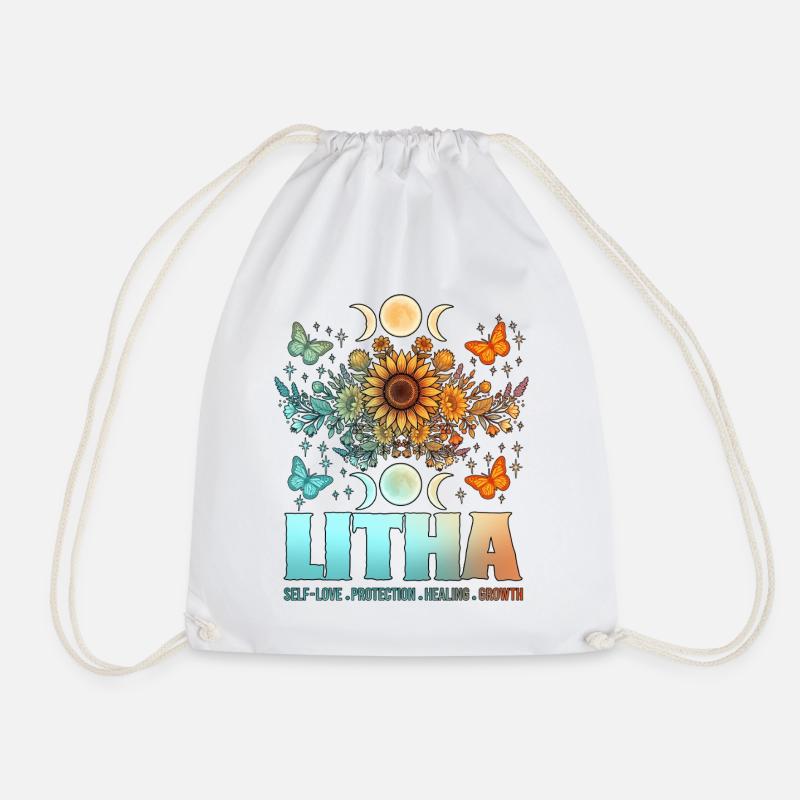 Litha Pagan Solstice d’été Midsommar - Sac de sport léger - blanc