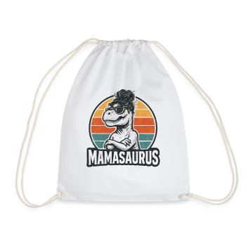 Mamasaurus Mama Mutter Geschenkidee Humor Lustig - Turnbeutel - Weiß - Vorne