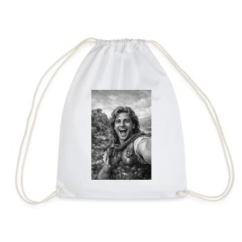 Alexander the Great Portrait Selfie - Drawstring Bag - white - Front