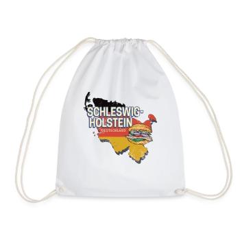 Schleswig-Holstein Deutschland Bundesland Souvenir - Turnbeutel - Weiß - Vorne