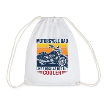 Motorcycle Dad Shirt Cooler Dad Biker Geschenk - Turnbeutel - Weiß - Vorne