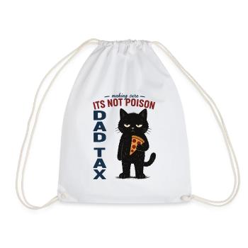 T-shirt Dad Tax Cadeau de pizza drôle pour chat - Sac de sport léger - blanc - Devant