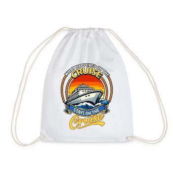 Family Vacation Trip Funny Cruise Cruising - Drawstring Bag - white - Front