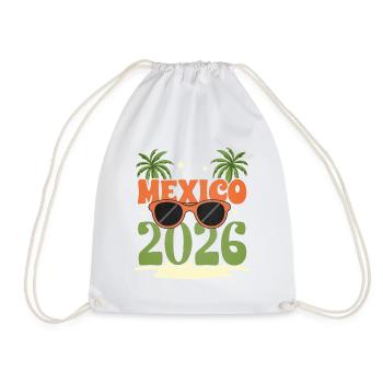 Mexico 2026 - Drawstring Bag - white - Front