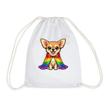 Chihuahua Pride Dog Rainbow Cloak LGBTQ - Sac de sport léger - blanc - Devant