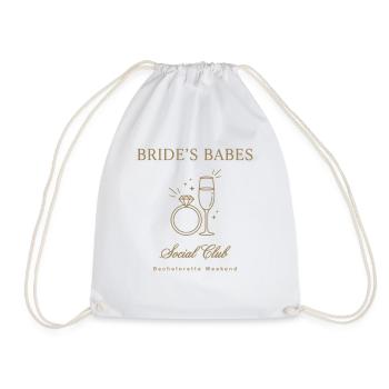 Bride Babes Shirt JGA Bachelorette Team Bride - Turnbeutel - Weiß - Vorne