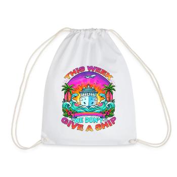 This Week We Don't Ship Family Vacation Cruising - Drawstring Bag - white - Front