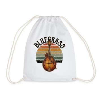 Retro Vintage Bluegrass Mandoline Bluegrass Musik - Turnbeutel - Weiß - Vorne