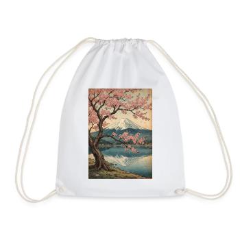 Kirschblüten am Mount Fuji - Turnbeutel - Weiß - Vorne
