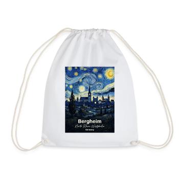 Bergheim, Allemagne, Nuit étoilée - Sac de sport léger - blanc - Devant