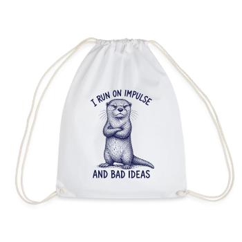 Je fais un acte impulsif de drôle de chemise de loutre - Sac de sport léger - blanc - Devant