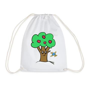 Apfelbaum Baum Natur  Vogel - Turnbeutel - Weiß - Vorne