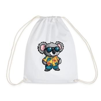 Vacances dans la bande dessinée Koala - Sac de sport léger - blanc - Devant
