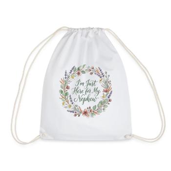 Tante, je suis juste là pour mon neveu - Sac de sport léger - blanc - Devant