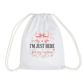 Tante, je suis juste là pour mon neveu Coquette - Sac de sport léger - blanc - Devant