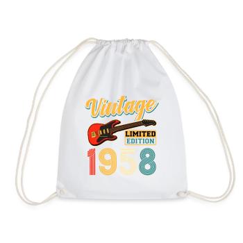 Art vintage de guitare électrique 1958 Édition limitée - Sac de sport léger - blanc - Devant